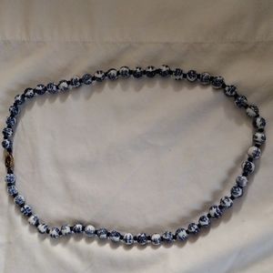 VINTAGE PORCELAIN              CHINESE BEAD NECKLACE